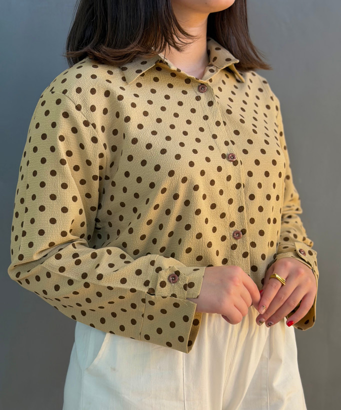 شومیز خالخالی مهرا کد ۵۲۶۷